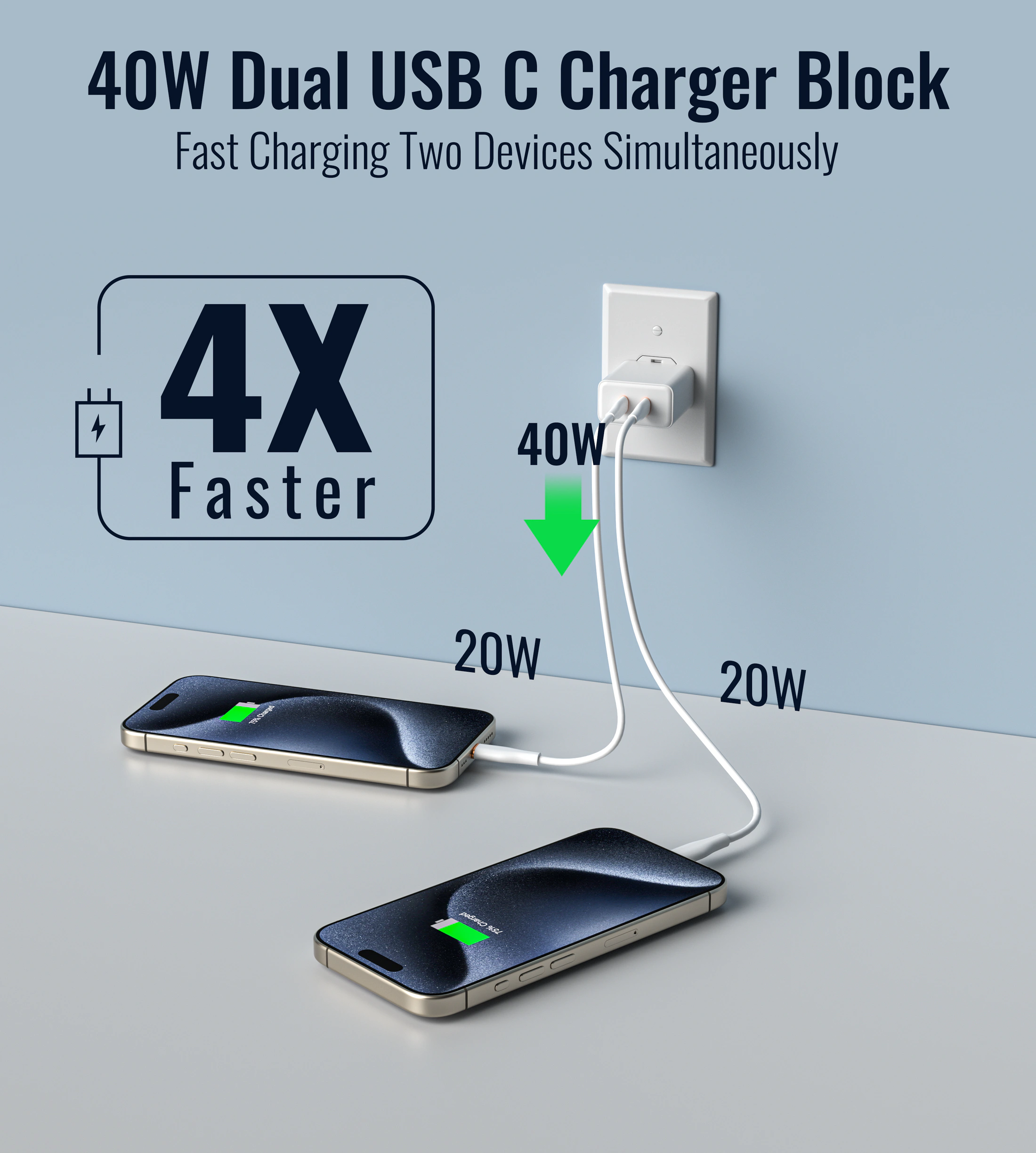 双口 USB-C 充电头，作品图 3