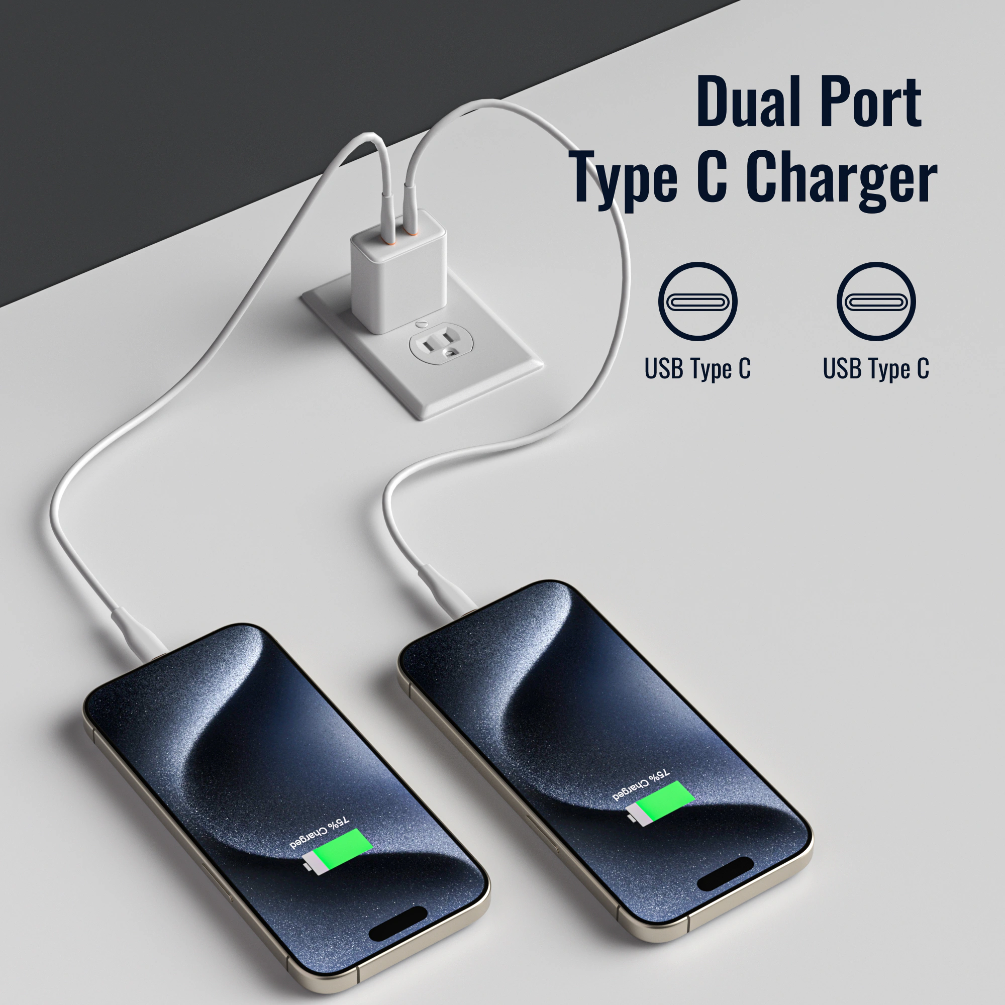 双口 USB-C 充电头，作品图 5